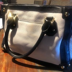 Michael Kors white/ black purse